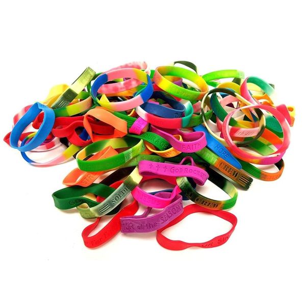 Dondor Religious Rubber Bracelets (80 Piece Pack)