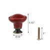 UTALIND 10PCS Drawer Pull Knob Retro Closet Knobs, Round Ceramic Single Hole Knob for Cabinet, Locker, Red