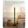 EDISHINE Wood Dimmable Floor Lamp with Remote Control Dimmable & 7 CCT Adjustabl
