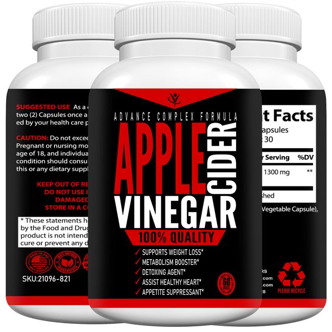 Apple Cider Vinegar Pills - Total Boosters - New