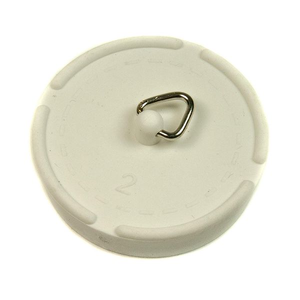 Sink Bath Plug Rubber White 50mm - 2" - 2 Inches by Thunderfix