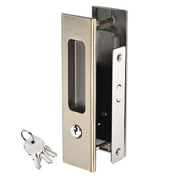 Sliding Door Lock Invisible Recessed Handle Latch Sliding Door Lock with Keys