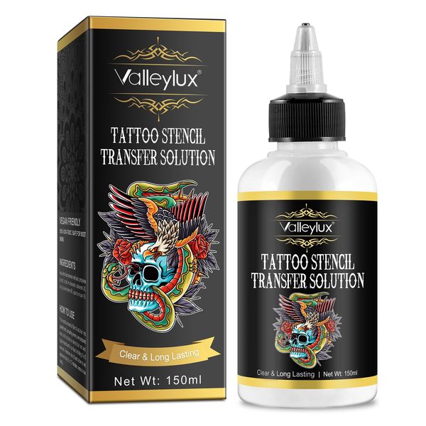 Tattoo Template Transfer Gel, Stencil Stuff Magic Cream, Tattoo Application Solution for Transfer Paper Machine Stencils, Temporary Supplies, 5.1 fl. Oz