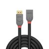 LINDY 36498 3m DisplayPort Extension Cable, Anthra Line