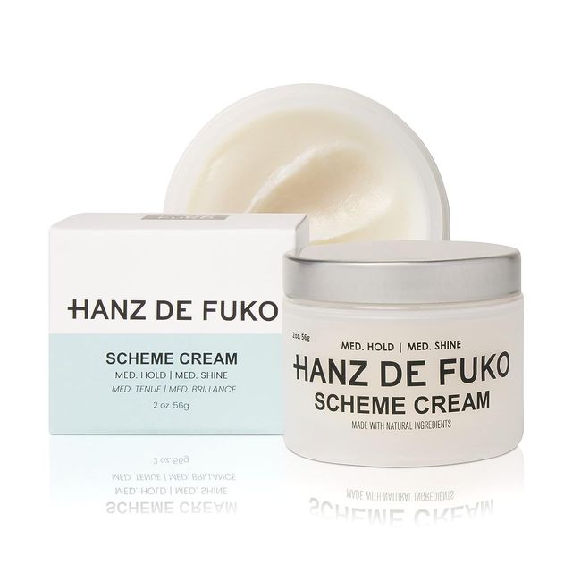 Hanz de Fuko Scheme Cream – Premium Men’s Hair Styling Cream – Medium Hold, Medium Shine – Certified Organic Ingredients - 56g