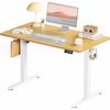40" Natural Electric Height Adjustable Desk Home Office Standing Computer Table