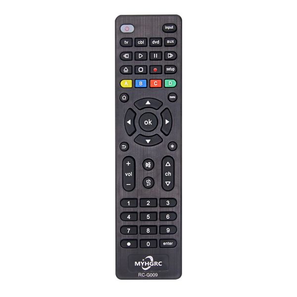 MYHGRC Universal-Fernbedienung für alle Fernseher, Blu-ray/DVD Player, Streaming-Media-Player, Soundbars, Kabelempfänger und alle Audio-/Videogeräte – Einfache Einrichtung