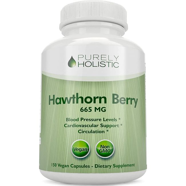 Hawthorn Berry Capsules 665mg, 150 Capsules 5 Month Supply, High Strength 4:1