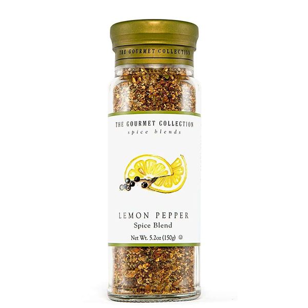 The Gourmet Collection Seasoning Blends Lemon Pepper Spice Blend: Seasoning Rub for Cooking Fish, Seafood, Chicken, Salmon, Vegetables. 156 Servings.