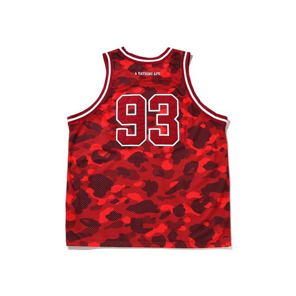 BAPE COLOR CAMO BASKETBALL JERSEY RED - S