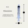 Elimedical Veterinary Disposable Syringe, 6cc Luer Lock, Without Needle, Individually Packaged, 100 per box, 05LT