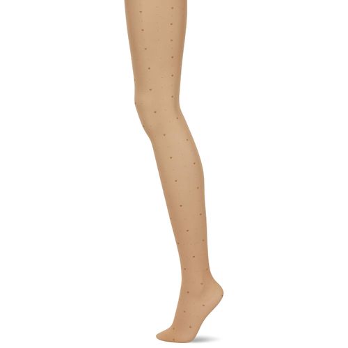 Atsugi FP10026 Women's Stockings ATSUGI The Leg Bar Heart Dot Pattern Stockings, nude beige