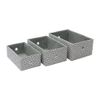 JVL Argyle Set of 3 Rectangular Storage Baskets