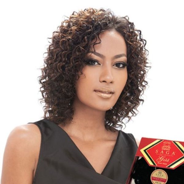 SAGA GOLD Remy Human Hair Weave - WATER DEEP REMY 3 PCS - COLOR 1