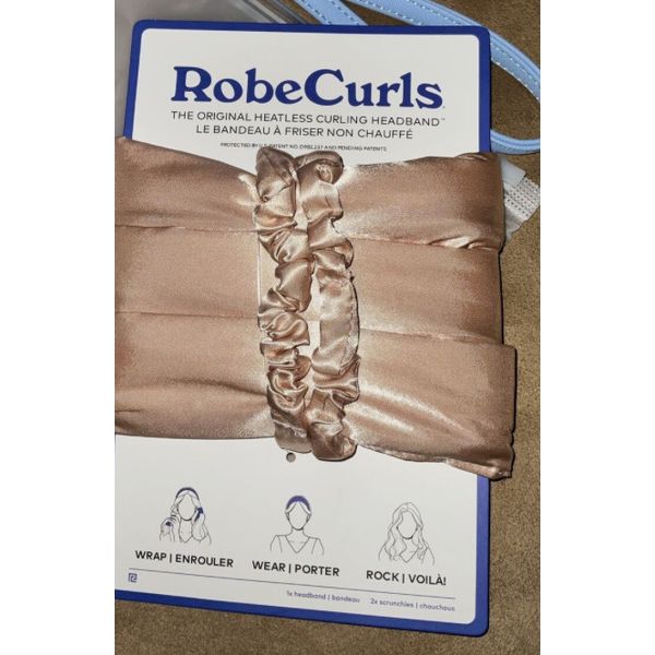 RobeCurls Satin Heatless Hair Curler Original Curling Headband 3 Scrunchies