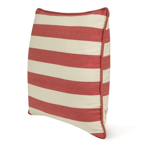 Sticky Toffee Striped Cushion Cover - Cornish Red Stripe, Square Set of 2 | 100% Cotton | Covers Indoor or Outdoor Furniture, for Sofa, Bed or Chair Pillows | Zipped & Washable