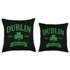 Dublin Ireland Shamrock for St Patricks day Throw Pillow