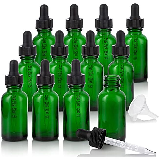 30ml (1 oz) Boston Round Bottle with graduated dropper