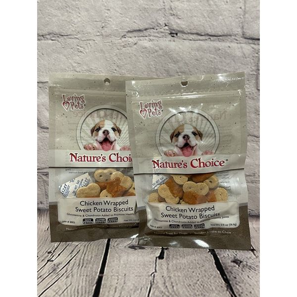 Loving Pets Natures Choice Chicken Wrapped Sweet Potato Biscuit Dog Treats