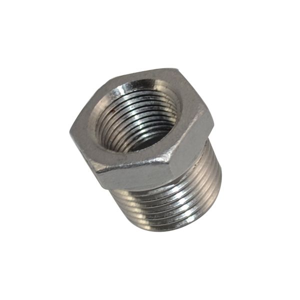 1/2" to 1/4" NPT threaded SS 304 HEX Reducing bush Pipe Reducer Fitting Adapter