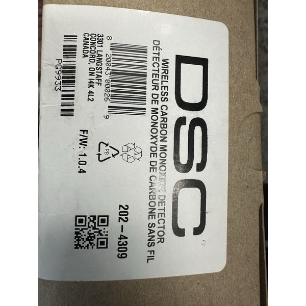 Brand New DSC PG9933 PowerG Wireless Carbon Monoxide CO Detector