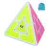 QY Ice Amber Stickerless Pastel Color 3D Puzzle (Pyraminx Lite)