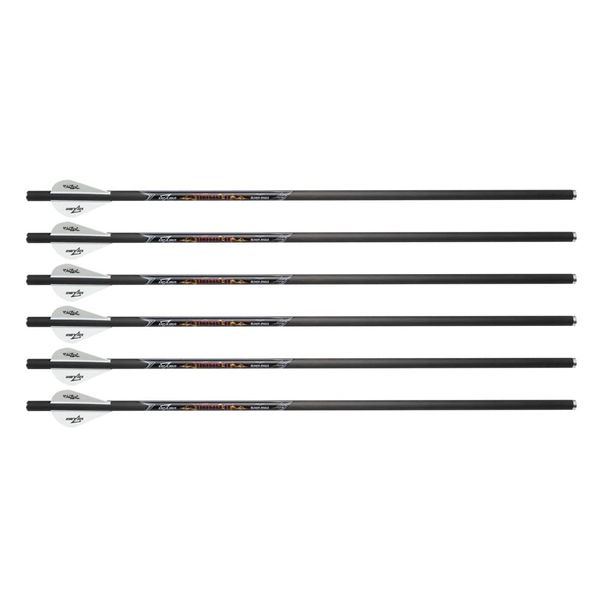 Excalibur Diablo 18" Carbon Arrows with Rhino Nocks Designed for All Excalibur Matrix Series Crossbows - 6 Pack