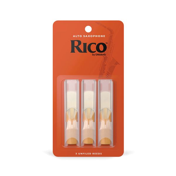 D'Addario Saxophon Blätter - Rico Alto Saxophone Reeds - RJA0320 - Stärke 2.0 - 3-Stück