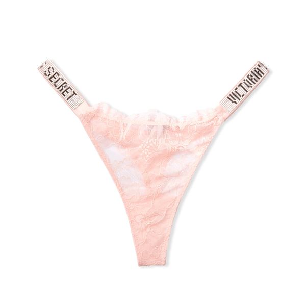 Victoria's Secret Women's Lace Thong Underwear, Women's Panties, Very Sexy Collection, Pink (M)