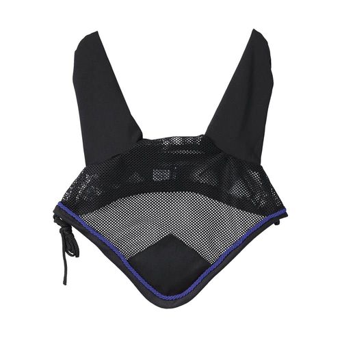 Dover Saddlery Lightweight Mesh Ear Bonnet, Size: Horse-F/S, Color: Black/Royal Blue