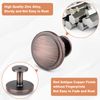 WEAVERBIRD 10 Pack Round Cabinet Knobs - Red Copper & Zinc Alloy, 30mm/1.2" - Kitchen, Bedroom & Bathroom Cupboard Knobs