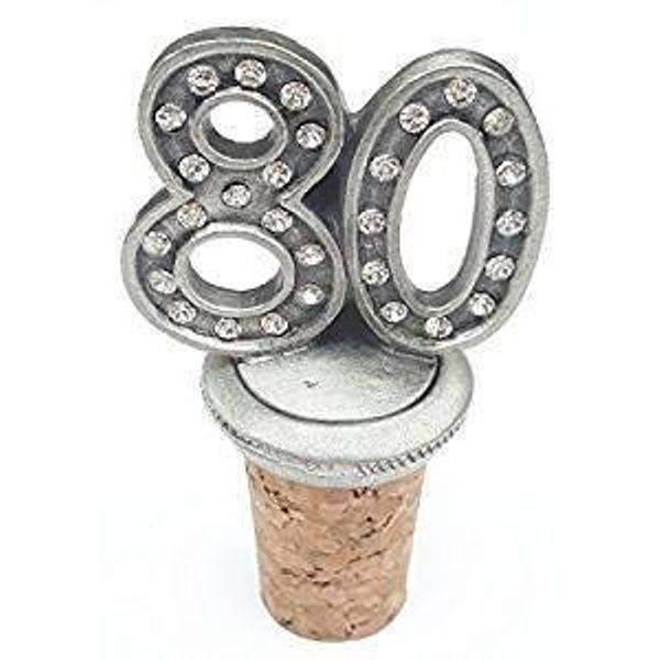 80th Birthday / Anniversary bottle stopper, great gift idea