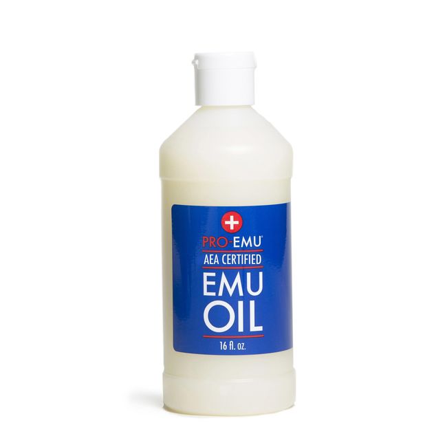 Pro Emu OIL (16oz) All Natural Emu Oil - AEA Certified - Made In USA - Best All Natural Oil for Face, Skin, Hair and Nails.