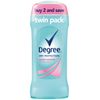 Degree Deodorant Sheer Invisible Solid, Twin Pack - Powder - 2.6 oz