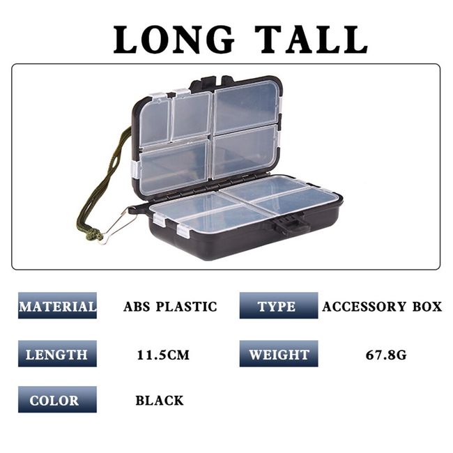 NEW 10 Compartments Fishing Box Mini Storage Box Fishing Tackle Box Fishing  Bait Spoon Hook Bait Box Gadget Box Pesca Fishing Accessories