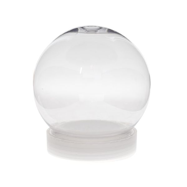 Creative Hobbies 4 Inch (100mm) DIY Snow Globe Water Globe - Clear Plastic with Screw Off Cap | Perfect for DIY Crafts and Customization