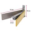 Hermex BIP-151 Double action floor hinge, brass-plated steel