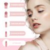 5pcs Portable Makeup Brushes,Premium Synthetic Brush with Mirror Box Professional Foundation Eye Shadow Blush Makeup Brush Travel Face Kabuki Makeup Brush Kits for Travel Daily Date Stage Touch-up