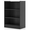 3-Tier Office Modern Bookcase Open Display Rack w/ 18 Position Adjustable Shelf