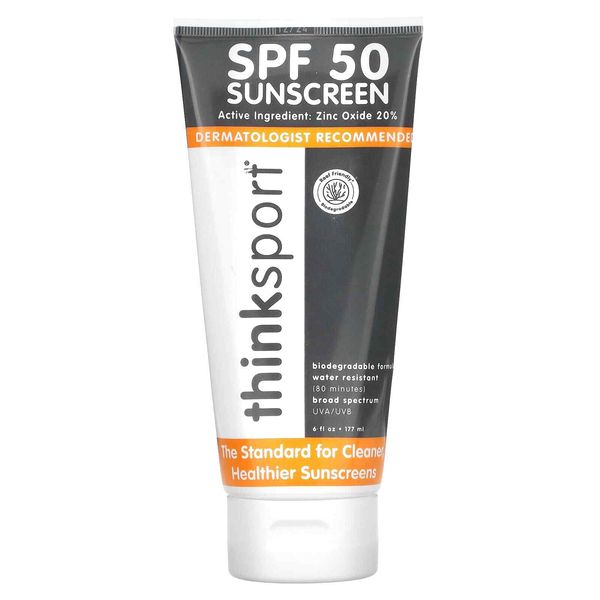 2 X Think, Thinksport, Sunscreen, SPF 50+, 6 fl oz (177 ml)