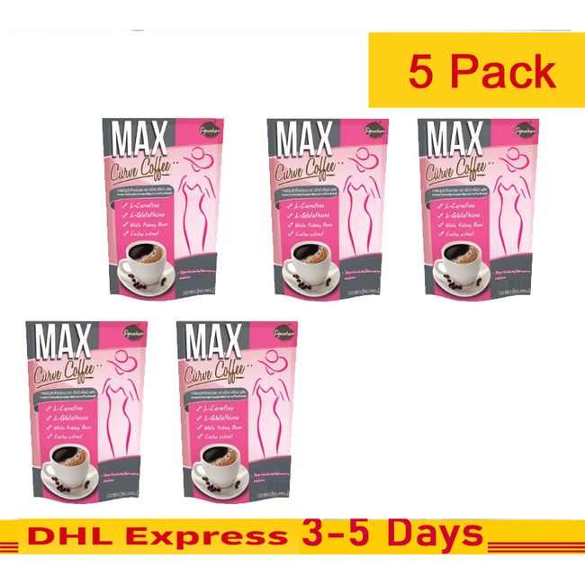 5X Pack Max Curve Coffee Instant Coffee Reduce Freckles Dark Spots White Skin