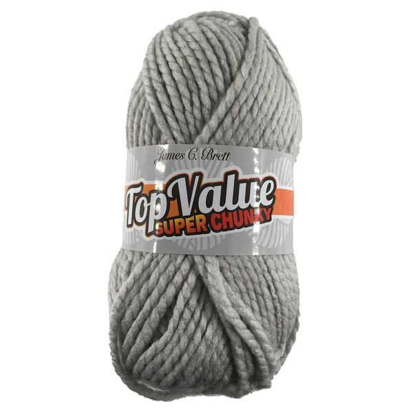 James C Brett Top Value Super Chunky TSC11 Silver