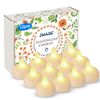 IMAGE Floating Candles, Flameless Floating LED Tea Lights 12 Pack Waterproof Tealight Candles for Wedding Party Spa Home Indoor Outdoor Decor-Warm White