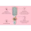 Beter - Natural Skeleton Hair Brush Made of Wheat Fibres, Pull Free Detangling Brush Against Hair Breakage, Gentle and Tug-free Combing, For All Hair Types