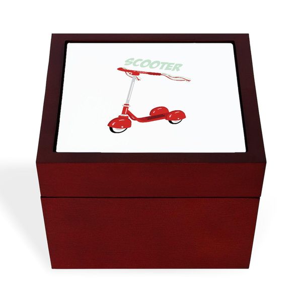 CafePress Scooter Memory Keepsake Jewelry Box, 5"x5"x3.75"