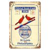1930  vs Philadelphia baseball program score card metal