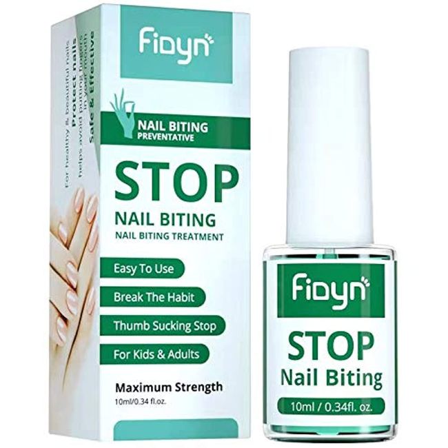 Fidyn No Bite Nail Polish, Nail Biting Treatment with Bitter Polish to Help Quit Nail Biting For Life and Also Help Stop Thumb Sucking (10ml)