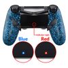 eXtremeRate Textured Blue Dawn Programable Remap Kit for ps4 Controller with Upgrade Board & Redesigned Back Shell & 4 Back Buttons - Compatible with JDM-040/050/055 - Controller NOT Included