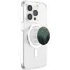 Elegant Dark green color Forest Green Pattern PopSockets MagSafe PopGrip for iPhone