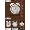 ideamall Alarm Clock Antique Table Clock Classic Analog Quiet Movement Interior (Black)